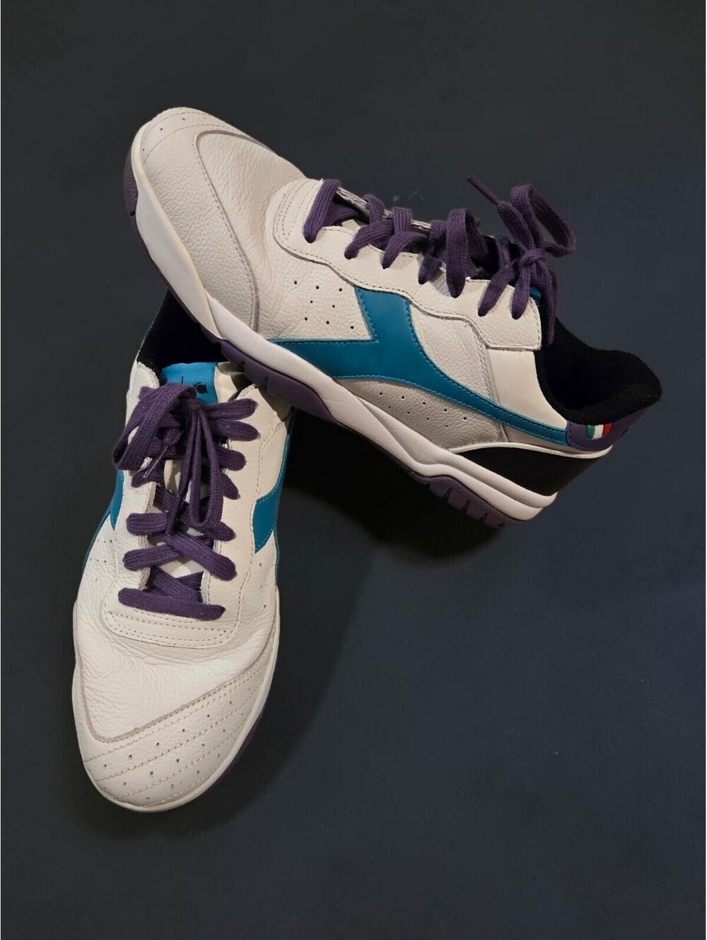 Diadora Maverick H.O.C. Palace 11.5 White Teal Purple 501.177059